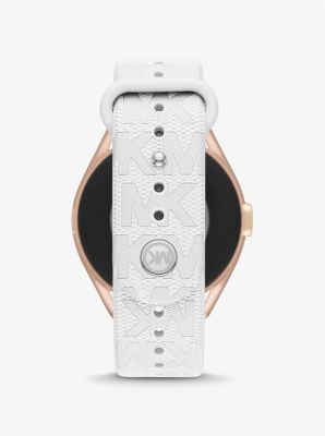 Michael Kors Access Gen 5E MKGO Rose Gold-Tone and Logo Rubber Smartwatch image number 2