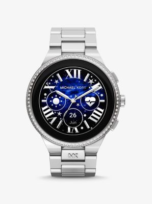 Silver michael kors deals smartwatch womens