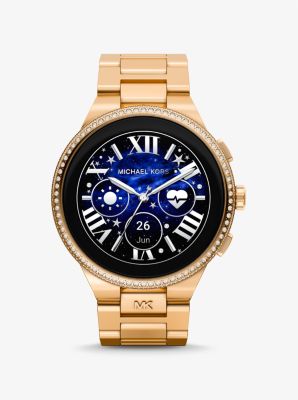 Smartwatch dourado com incrustações Camille Gen 6 image number 0