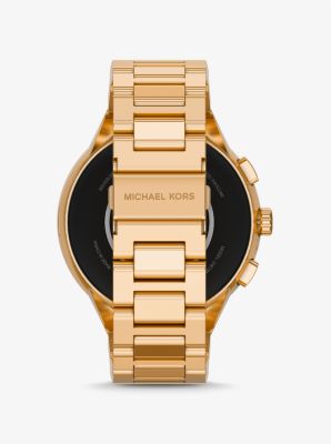 Reloj inteligente Camille Gen 6 en tono dorado con incrustaciones