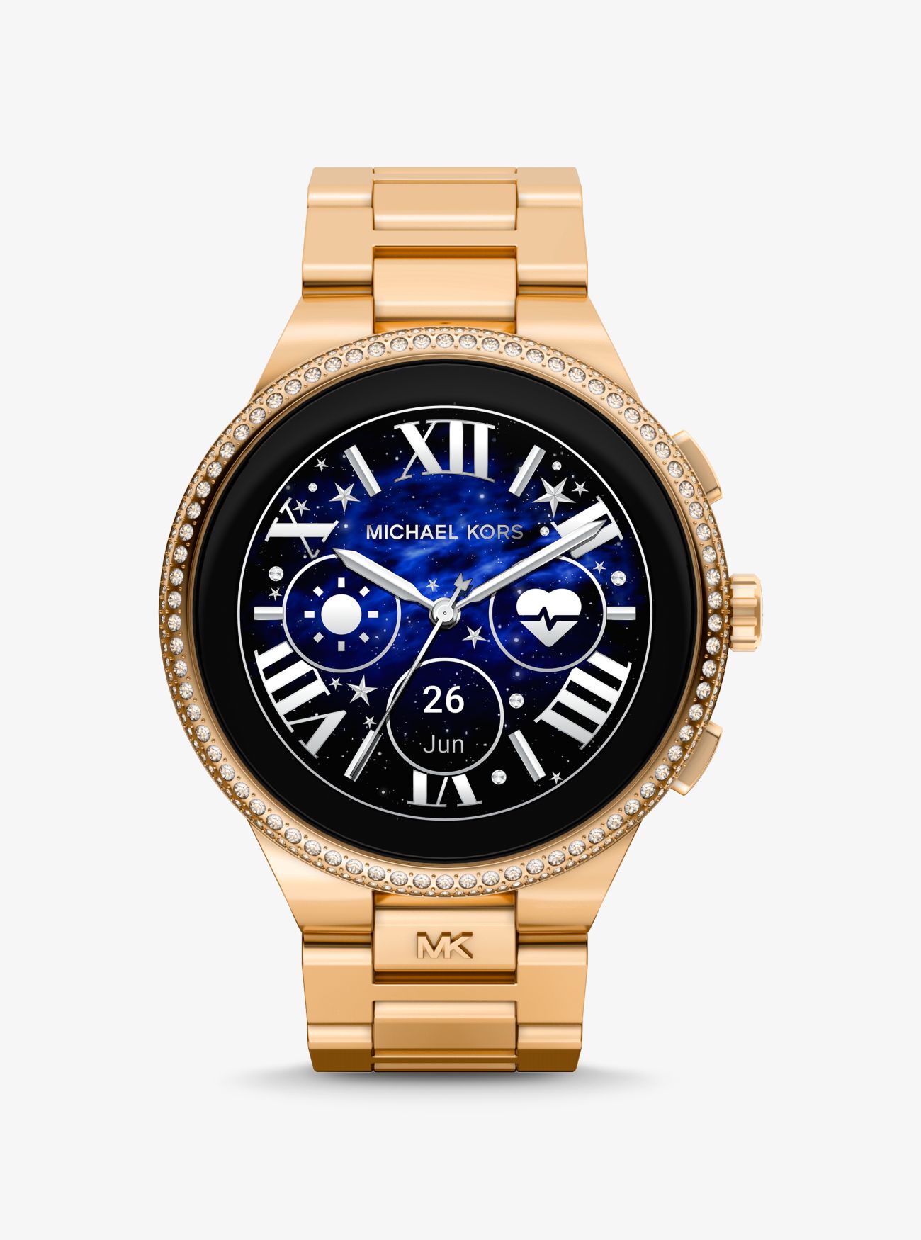 MK Gen 6 Camille Pavé Gold-Tone Smartwatch - Silver - Michael Kors