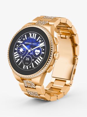 Reloj inteligente Camille Gen 6 en tono dorado con incrustaciones image number 3