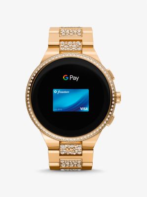 Gen 6 Camille Pavé Gold-Tone Smartwatch image number 6