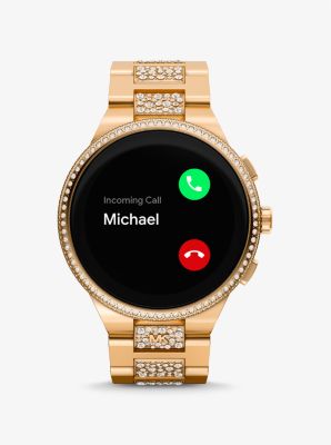 Gen 6 Camille Pav Gold Tone Smartwatch Michael Kors