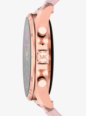 Smartwatch Gen 6 Bradshaw im Rosé-Goldton mit Silikonarmband und Logo image number 1