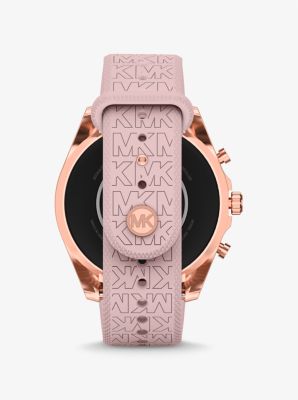 Reloj inteligente Gen 6 Bradshaw de silicona en tono dorado rosa con logo image number 2