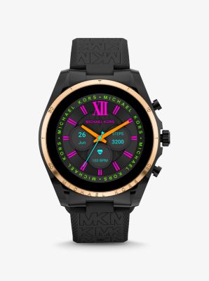 Gen 6 Bradshaw Black-tone And Logo Silicone Smartwatch | Michael Kors
