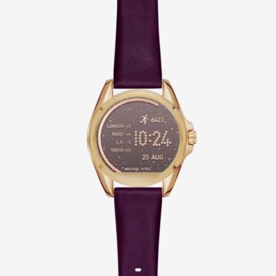 michael kors smartwatch leather band