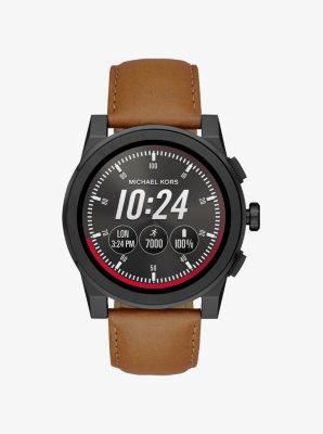 Grayson Leather Smartwatch Strap Michael Kors