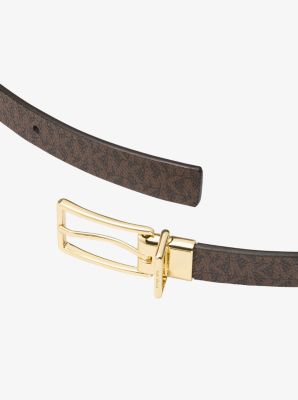 Ceinture r&eacute;versible en cuir &agrave; logo Signature