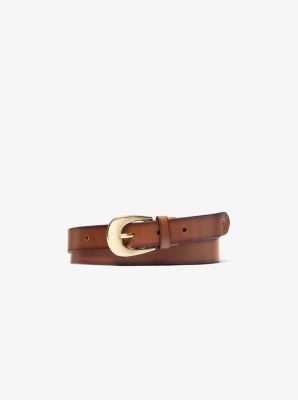 Ceinture en cuir bruni