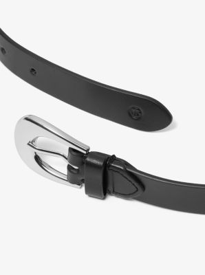 Ceinture en cuir bruni