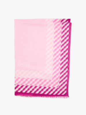 Foulard &agrave; rayures en m&eacute;lange de modal