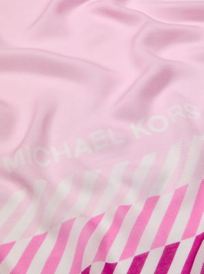 Foulard &agrave; rayures en m&eacute;lange de modal in FRAMBOISE | Michael Kors