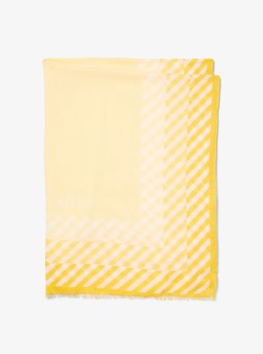 Foulard &agrave; rayures en m&eacute;lange de modal