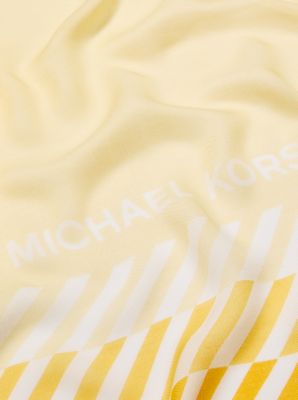 Foulard &agrave; rayures en m&eacute;lange de modal in CITRON | Michael Kors
