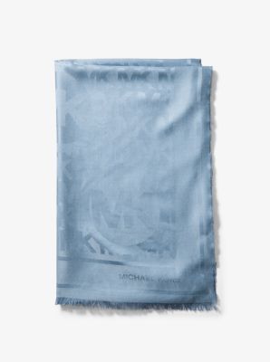 Sjaal van jacquard met logo