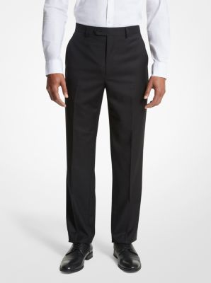 Pantalon habillé de coupe moderne en mélange de laine