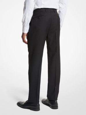 Pantalon habillé de coupe moderne en mélange de laine