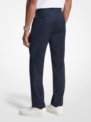 Pantalon habillé de coupe moderne en mélange de laine