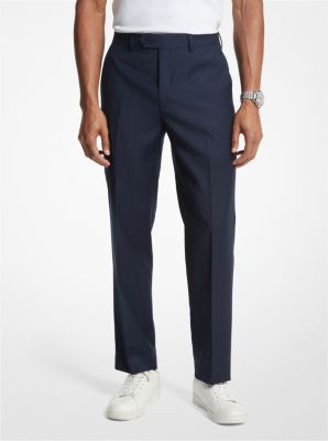Shop Michael Kors Modern-fit Wool Blend Suit Pants In Blue
