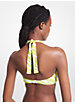 Zebra Print Halter Bikini Top image number 1