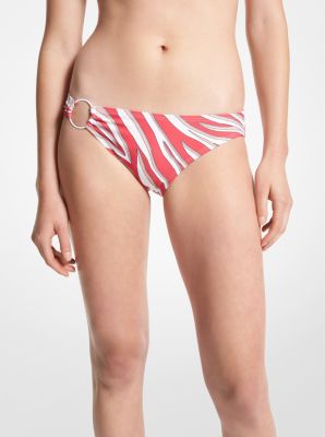 Michael Kors Women's Chain Detail Bikini Top Swimsuit Red Size Small