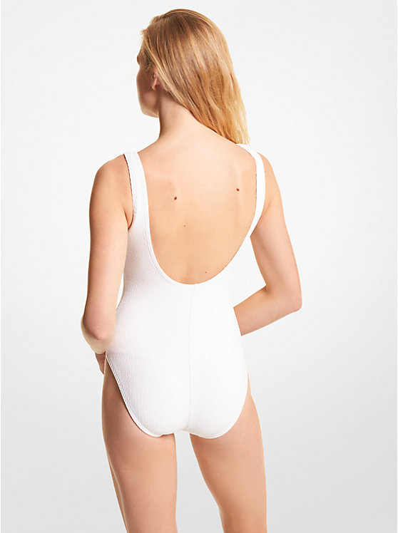 Embellished Textured Stretch Swimsuit image number 1