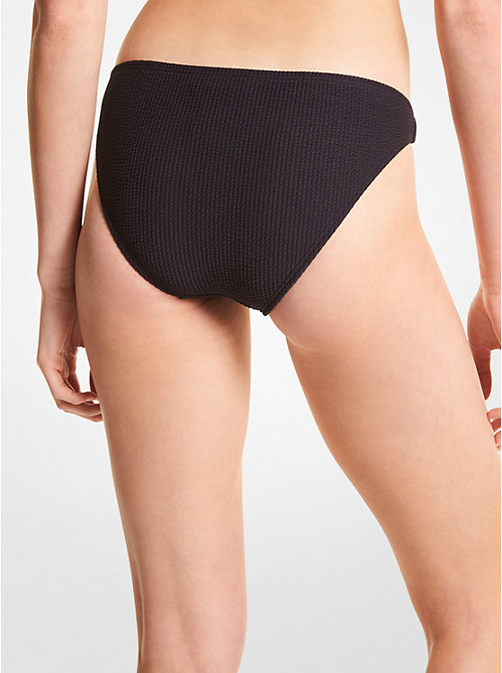 Textured Stretch Bikini Bottom image number 1