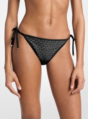 Slip bikini reversibile con logo in NERO | Michael Kors