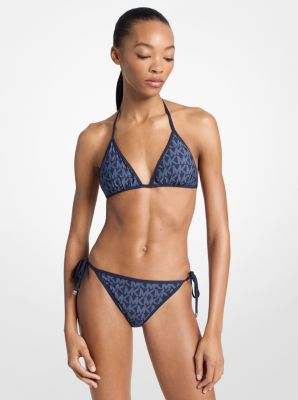 Wendbares Triangel-Bikinitop mit Logomuster