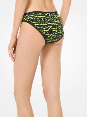 Newsprint Logo Hipster Bikini Bottom