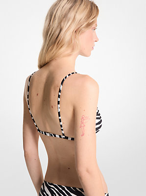 Zebra Print Triangle Bikini Top