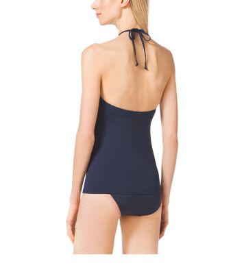 Logo Ring High-Neck Tankini