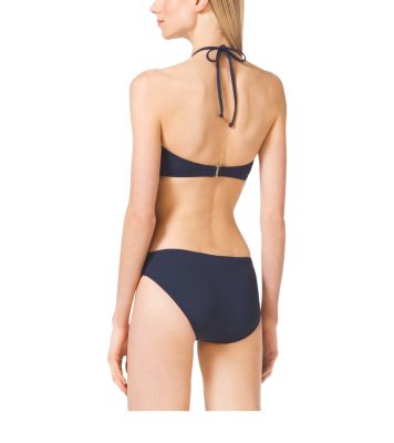 Logo-Ring Bandeau Bikini Top