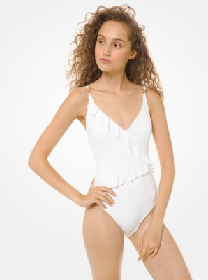 Michael kors store ruffle swimsuit