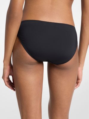 Logo Belted Bikini Bottom in BLACK | Michael Kors