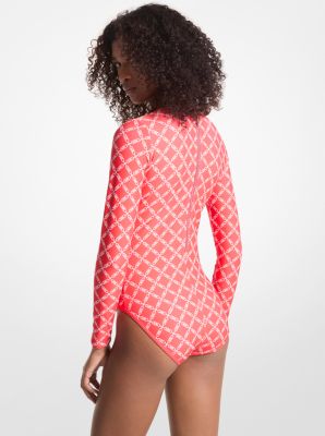 Maillot de bain imprim&eacute; &agrave; logo Empire in CORAIL | Michael Kors