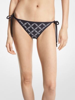 MICHAEL Michael Kors Bandeau Bikini Top With Ring Chain Trim - Decadent  Texture