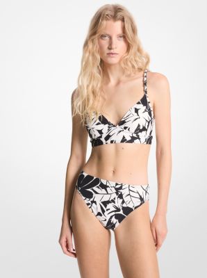 Palm Print Bralette Bikini Top