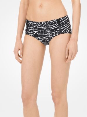 Newsprint Logo Hipster Bikini Bottom