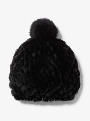 Pom-pom Shearling Beanie Hat | Michael Kors