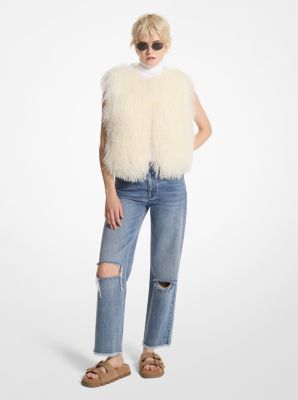 Shearling Cropped Vest