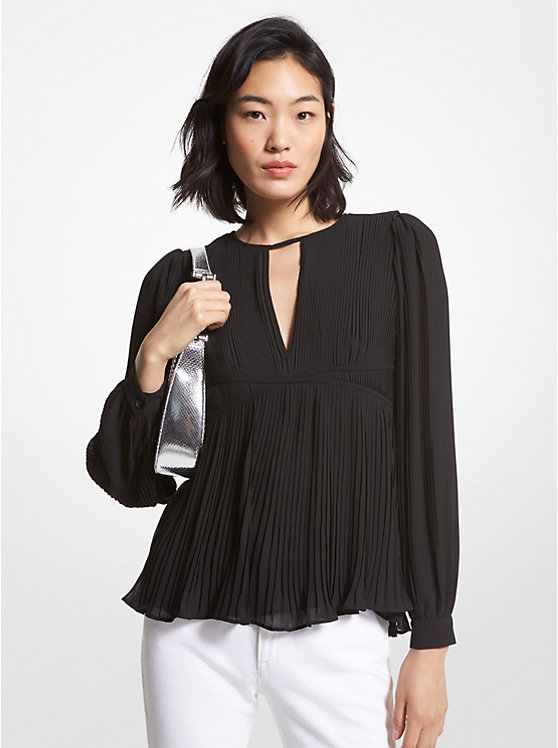 Pleated Georgette Blouse image number 0