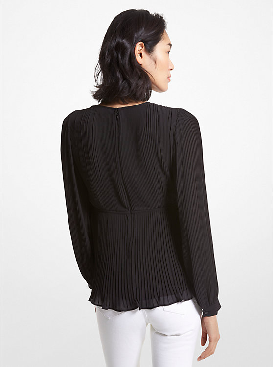 Pleated Georgette Blouse image number 1