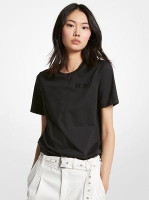 Logo Embroidered Organic Cotton T-Shirt