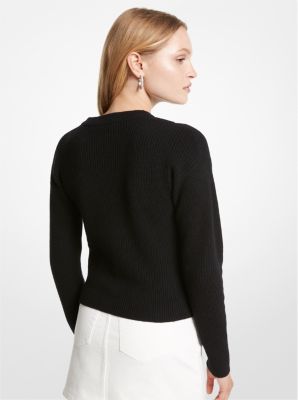 Wool Blend Cutout Sweater image number 1