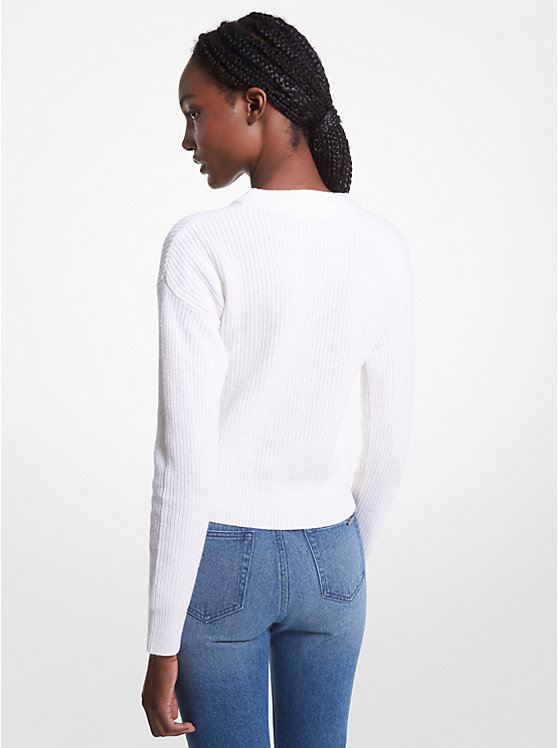 Wool Blend Cutout Sweater image number 1
