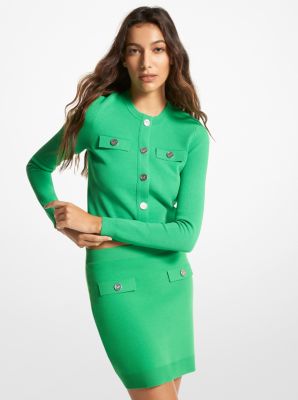 Cardigan aus Stretch-Strick in FR&Uuml;HLINGSGR&Uuml;N | Michael Kors