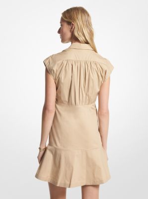 Robe chemisier en popeline de coton biologique extensible image number 1